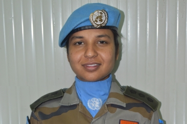 Captain Tanvi Shukla from India, serving in the DR Congo