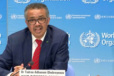 Mkurugenzi mkuu wa WHO Dkt. Tedros Ghebreyesus akizungumza katika moja ya taarifa za WHo kuhudsu janga la COVID-19