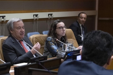 Secretary-General António Guterres speaking at meeting.