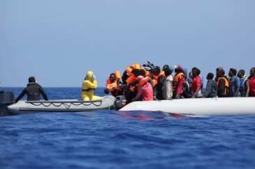 Rescue operations of African migrants carried out in the Channel of Sicily, Italy. Photo: IOM / Malavolta