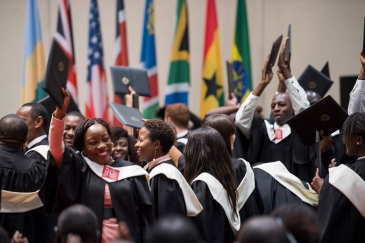 Students of the Africa Leadership University School of Business graduate in Kigali. 