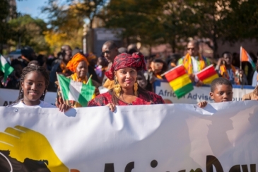 Africans march on New York streets during the African Day Parade. Photo: Alamy /Richard Levine 