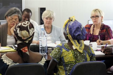 Margot Wallström (right), the UN Secretary-General's special representative