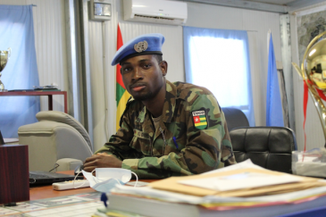 Kossi Gavon, 24, is a lieutenant from Togo serving in the UN Peacekeeping Mission in Mali. 