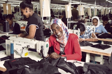 Des ouvriers de l'usine textile Shints, située à quelque 45 minutes du centre d'Addis-Abeba