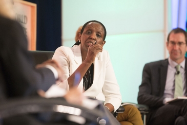 Agnes Kalibata, (Centre) speaking at a panel debate: Feed the Future: 