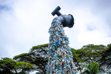 Plastic Art installation by Saype