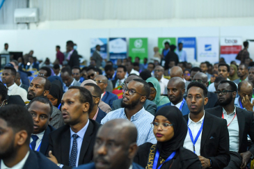 Guests attend the opening of Somalia international investment conference in Mogadishu, Somalia