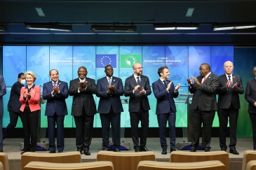 Une photo de groupe des dirigeants lors du sommet.