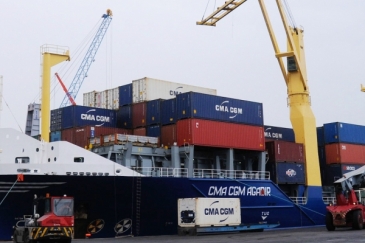  Shipment containers at Tunisia port