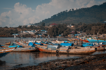 The effect of deforestation on the hills  of Tombo, a coastal fishing town outside of the capital of