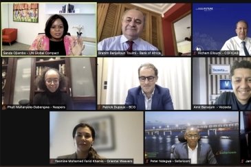 Virtual meeting, with eleven participants in three rows.