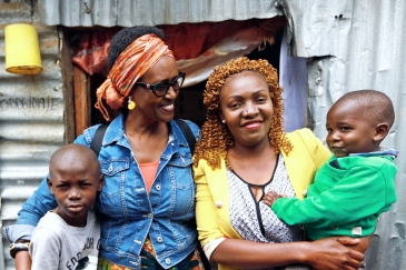 Winnie Byanyima (Left), UNAIDS Executive Director.