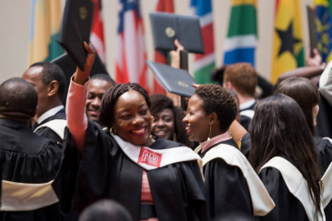 Students of the Africa Leadership University School of Business graduate in Kigali.