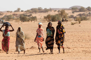 A group of women in Um Baru, North Darfur. (file)