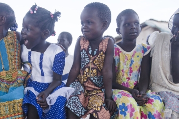 Schoolchildren in South Sudan.