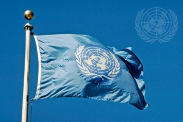 The Flag of the United Nations.