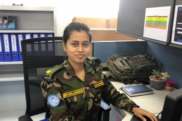 Major Monira Mahjabeen Mowri, from Bangladesh, serving in South Sudan