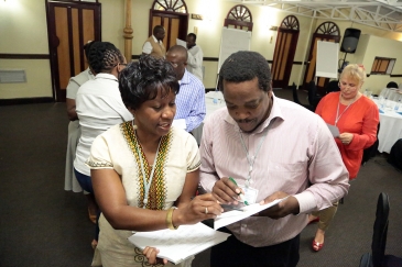 Attendees at an FAO sub-regional training workshop on gender and livestock in Harare, Zimbabwe.  