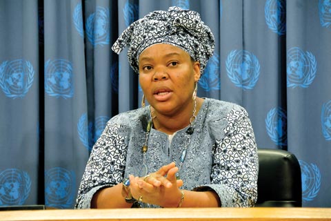 Liberian peace activist Leymah Gbowee.