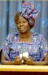 Wangari Maathai speaking at the UN in December 2004.