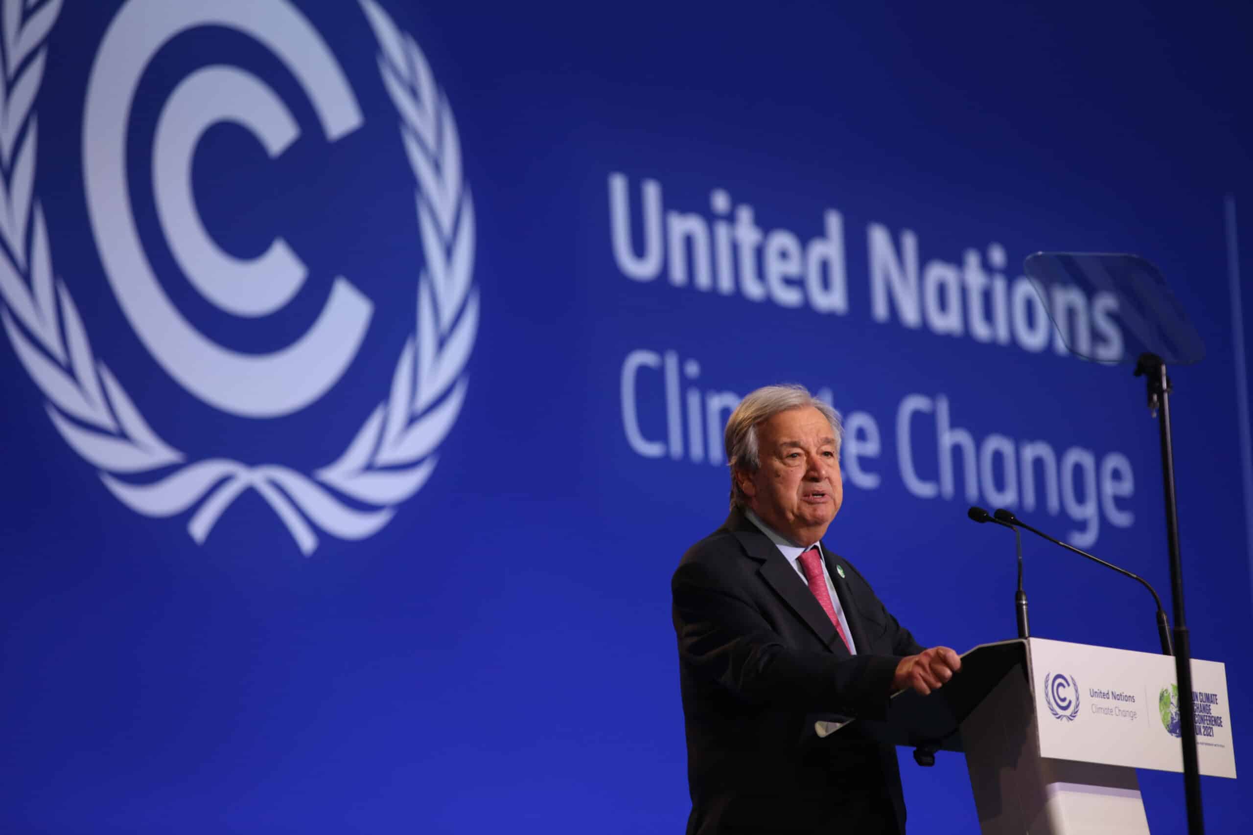 António Guterres, Secretary-General, addresses the opening of the twenty-sixth session of the Conference of the Parties to the United Nations Framework Convention on Climate Change.