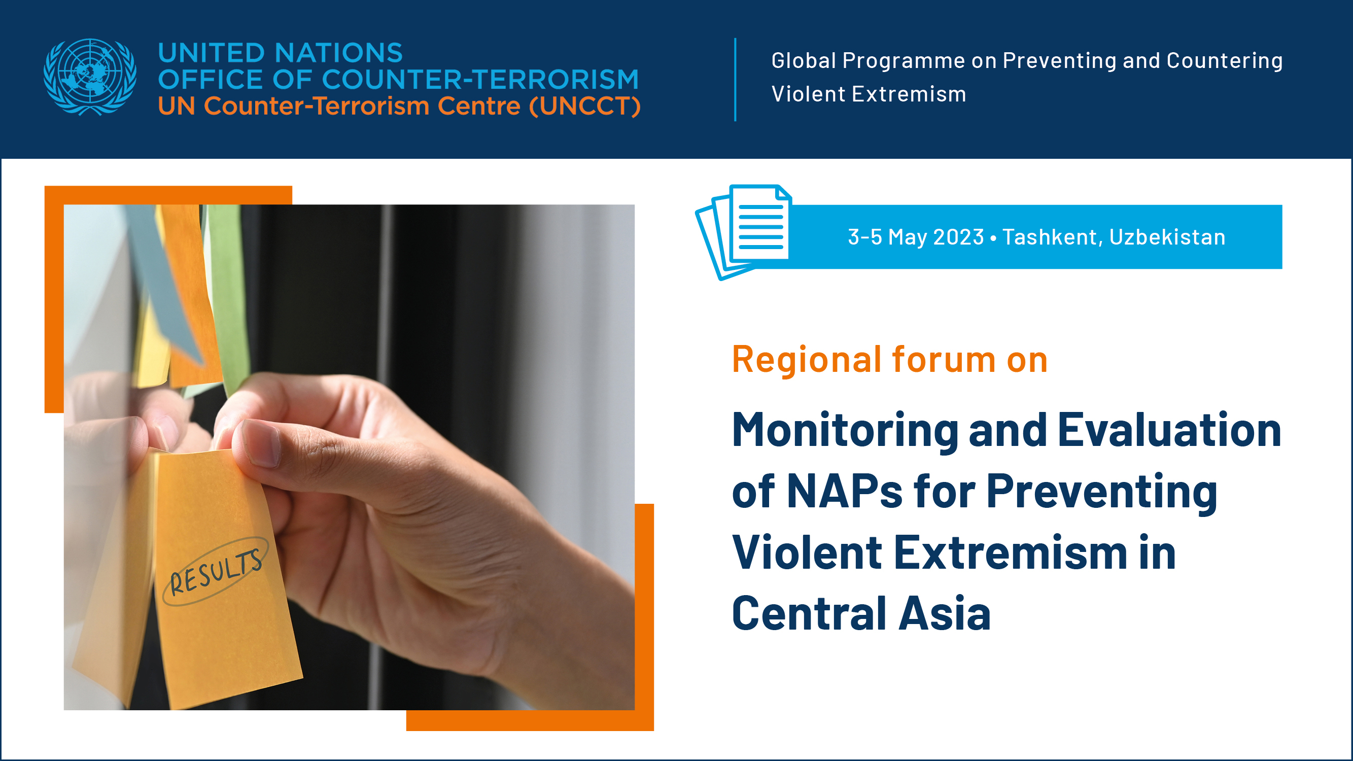 Regional Forum on “Monitoring and Evaluation of NAPs for Preventing Violent Extremism in Central Asia” Preview of event banner
