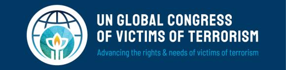 UN Global Congress of Victims of Terrorism 2022 Logo in English
