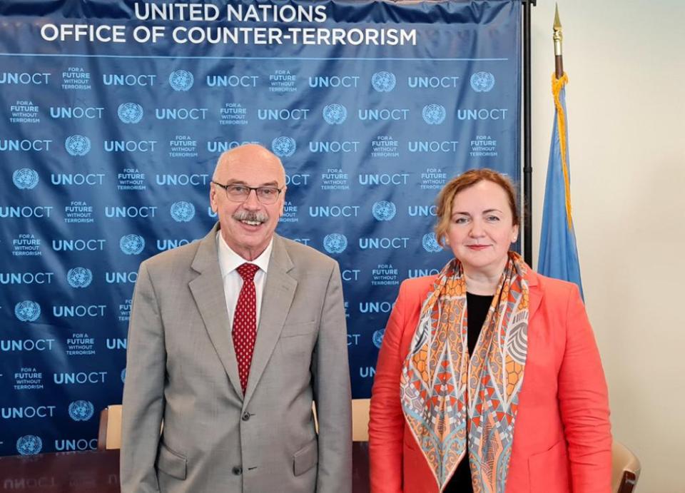 Photo of USG Vladimir Voronkov and CTED Executive Director Natalia Gherman