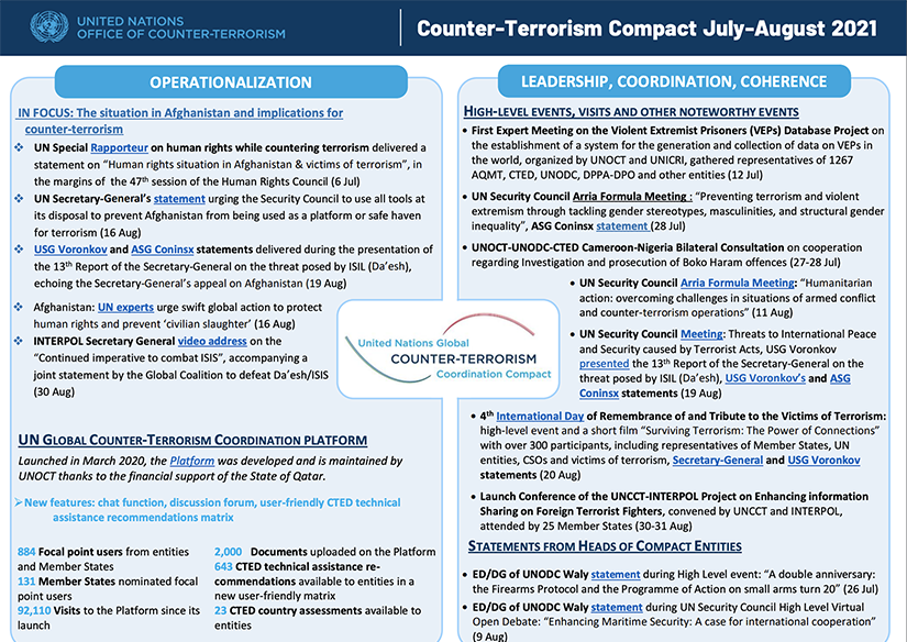 Preview of the Global Compact July to August 2021 newsletter