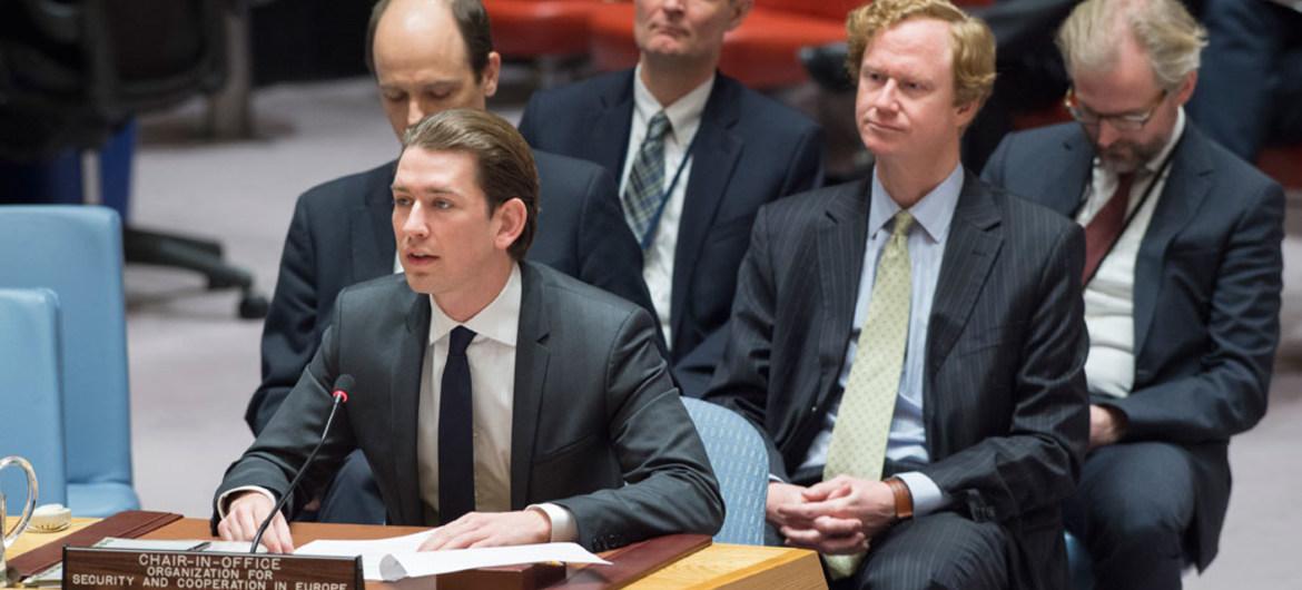 Austria’s Foreign Minister Sebastian Kurz
