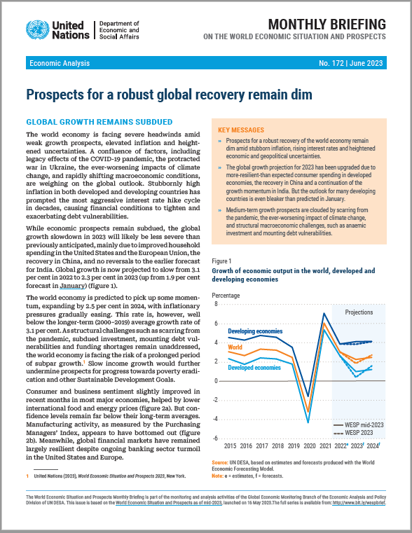 World Economic Situation and Prospects: June 2023 Briefing, No. 172