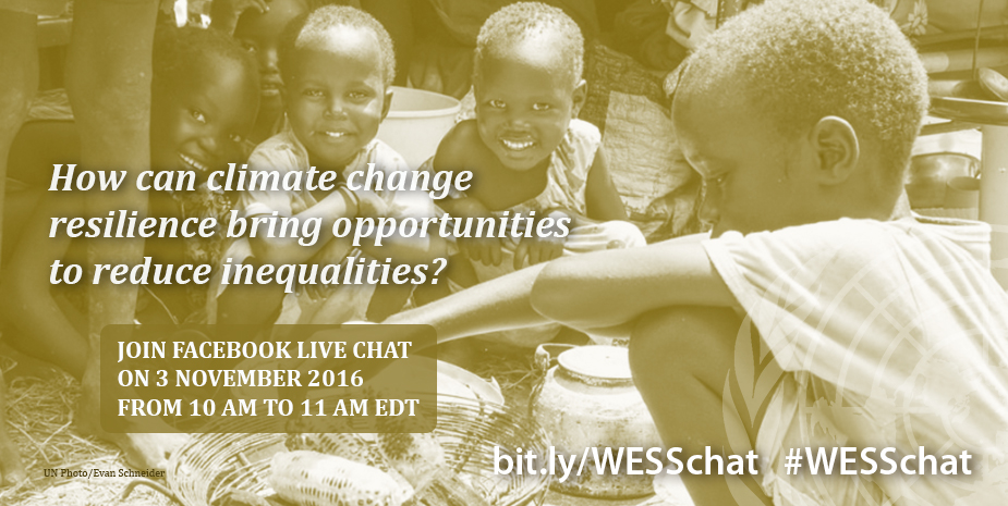 How can climate change resilience bring opportunities to reduce inequalities?