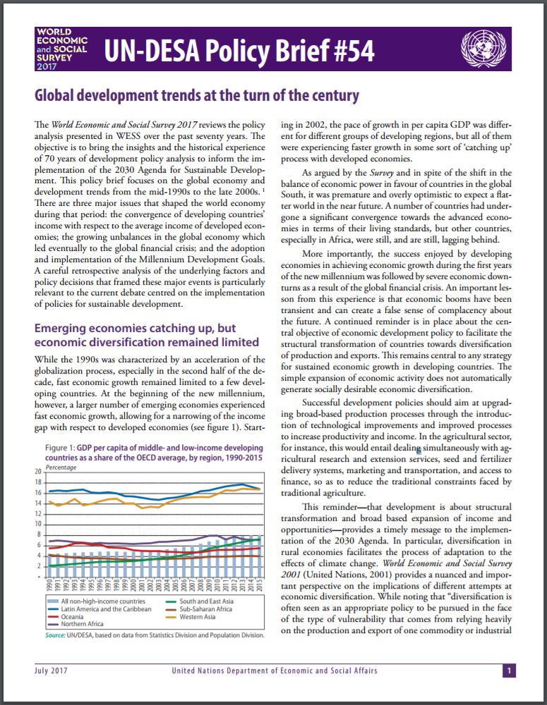 Policy Brief #54: Global development trends at the turn of the century