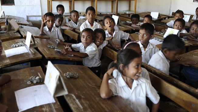 kids in a classroom