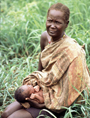 Refugees, Sudanese mother and her baby have returned from camp in Ethiopoa (W Stone)