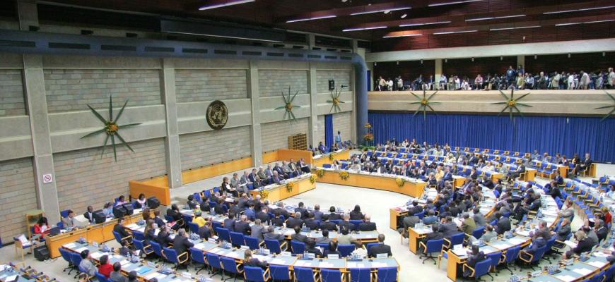 A view of Conference Room 1, UNON’s primary conference hall. UN Photo/DCS