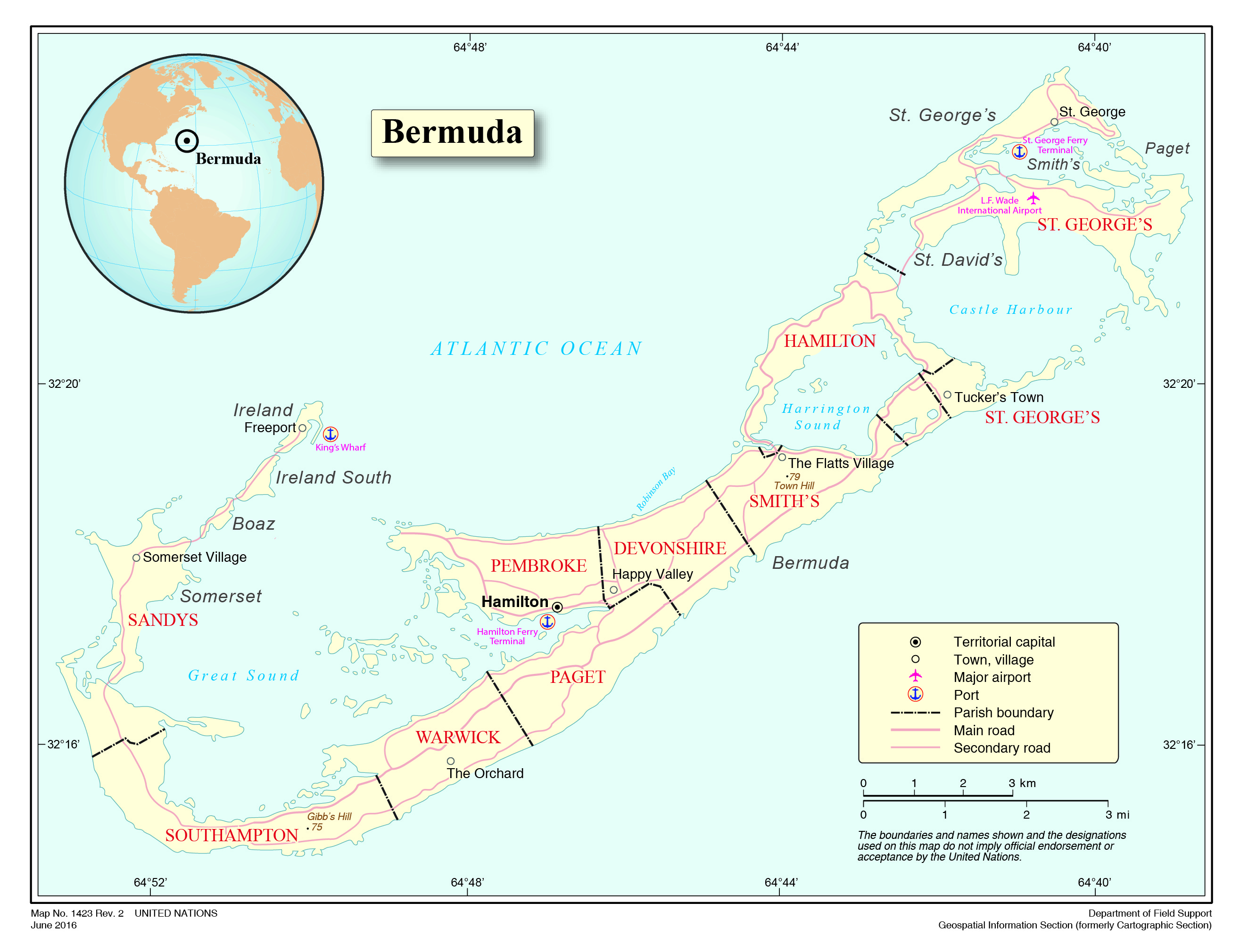 百慕大的地理位置图片