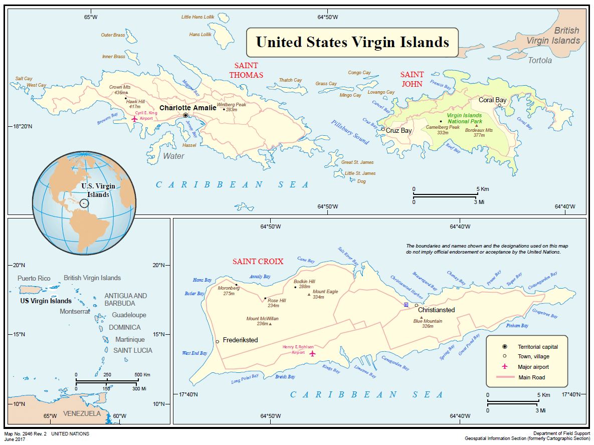 Carte Îles Vierges britanniques : Plan Îles Vierges britanniques 