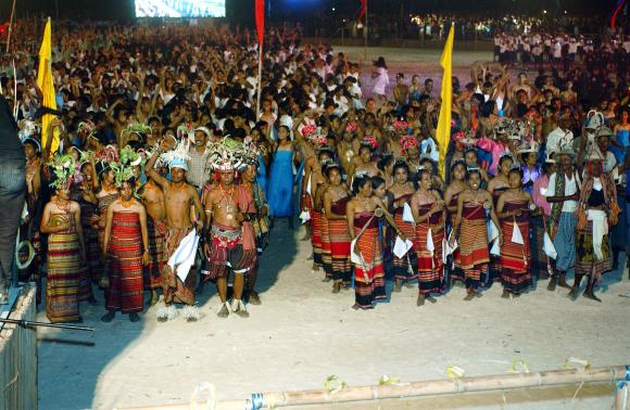 Independence celebration in Timor-Leste in 2002