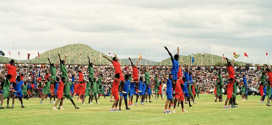 Namibians celebrate first day of independence in 1990