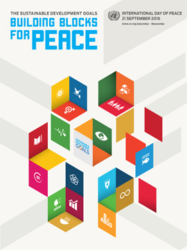 Building blocks for peace poster.