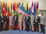 Photo of Representatives from the Government of Uzbekistan along with members of the 1540 Group of Experts, the Conflict Prevention Centre at OSCE, the IAEA and UNODC who met in Vienna on 19 and 20 June to discuss Uzbekistan's 1540 National Implementation Action Plan.