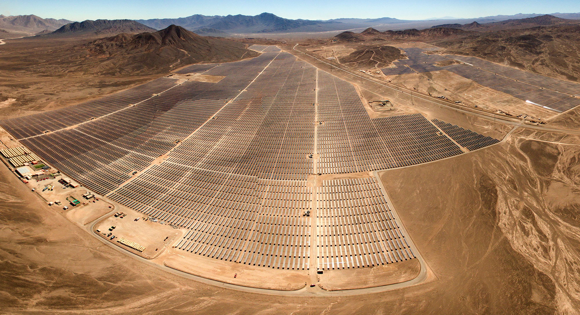 Rows of solar panels