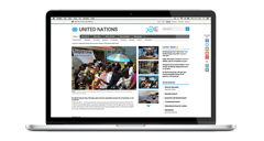 snapshot of a UN website