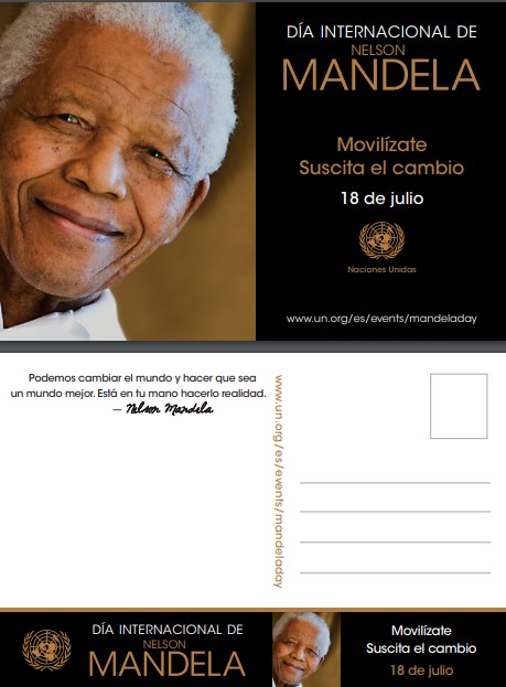 Tarjeta postal Nelson Mandela 