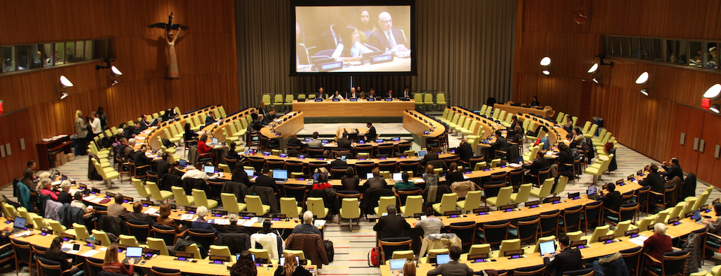 Image of Trusteeship Council chamber during preparatory process