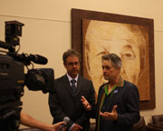 Interview des producteurs de films Jonathan Demme et Peter Saraf avant la projection. Copyright Photo ONU / Bo Li