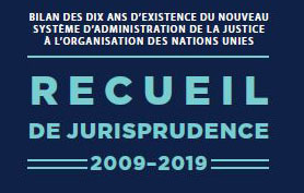 Recueil de jurisprudence, 2009-2019
