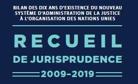 Recueil de jurisprudence, 2009-2019